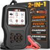imageANCEL AD530 PRO 2 in 1 OBD2 Scanner ampamp Car Battery Tester Car Scanner Diagnostic Tool with Live Data 6V 12V Battery Checker with ChargingCranking Test Check Engine Code Reader for 1996 Vehicles