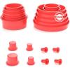 imageANCEL Automotive Red Cap Plugs Kit 23 Piece Set Suitable for Fuel Leak Detectors Smoke Leakage Test and Various Pipeline Openings Fits S100 S200 S300 S1000 S2000 S3000 Automotive Smoke Machine