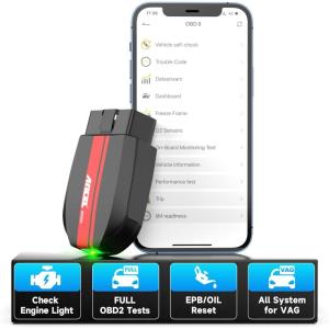 imageANCEL BD500 Bluetooth Diagnostic Scan Tool for VW Audi Seat Skoda Diagnosis Full Systems Volkswagen OBD2 Scanner Vag Car Code Reader with Battery Check EPB Reset for iPhone iPad ampamp Androidred