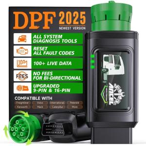 imageANCEL HD100 Heavy Duty Truck Scanner with DPF Reset ampamp Forced Regen Cummins ampamp CAT Only Full System Diesel Diagnostics HDOBD ampamp OBD2 Code Reader for Semi Trucks ampamp BusesHD100