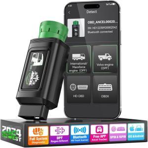 imageANCEL HD120 Bluetooth Heavy Duty Truck Scanner DPF Regeneration Scanner for Volvo MaxxForce International Engine Diesel Scanner Diagnostic Tool for All Systems Truck Scanners Without Any Extra Cost