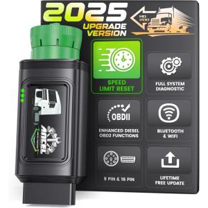 imageANCEL HD200 Bluetooth Heavy Duty Truck Scanner All System Diesel Diagnostic Tool HDOBD ampamp OBD2 Code Reader for Diesel Trucks Lifetime Free Updates Speed Limit Reset for Cummins ampamp Caterpillar Engines