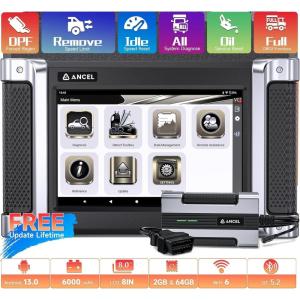 imageANCEL HD8000 Heavy Duty Truck Scanner DPF Reset ampamp Forced Regen Diesel Scanner Diagnostic Tool with Speed Limit Idle Speed Coding ampamp Oil Service Reset for Trucks Buses Free Update LifetimeHD8000