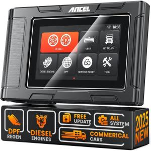 imageANCEL Heavy Duty Truck Scanner HD3300 Plus DPF ResetForce Regen Full System Truck Scanner for Detroit Cummins Caterpillar Paccar Volvo Engine ampamp Commercial Trucks Lifetime Free Update