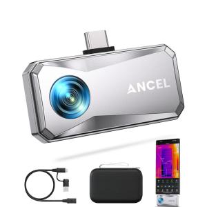 imageANCEL IR101 Thermal Camera 256x192 IR Resolution Thermal Imaging Camera for Android USBC 25Hz RealTime Diagnostic Infrared Camera 024W Thermal Imager for HomePCB InspectionAutomotive RepairIR101 Silver fit for Android USB C Port