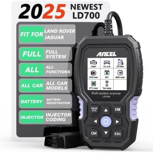 imageANCEL LD700 All Systems Diagnostic Scan Tool fit for Land Rover Jaguar Full Functions OBD2 Scanner with Car Battery Registration Oil Reset Check Engine ABS Airbag OBDII Code Reader fit for JLRLD700