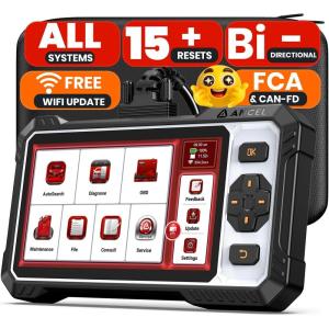 imageANCEL OBD2 Scanner FX6100 Bidirectional Scan Tool All Systems Car Scanner Diagnostic Tool with Active Test 15 Reset Services Oil LightEPBBMSABS BleedingSAS Reset CANFD AutoVIN Free Update