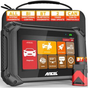 imageANCEL OBD2 Scanner V5BTUS All Systems Bidirectional Scan Tool Wireless Car Scanner with Active TestOilTPMSEPBBMSSASDPFThrottle Reset ABS Bleeding Car Diagnostic Tool for All VehiclesV5BTUS