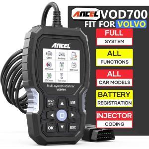 imageANCEL VOD700 All System OBD2 Scanner Fits for Volvo Car Code Reader Full Function Diagnostic Scan Tool ABS Bleeding Injector Oil ETC SRL BMS EPB TPMS Reset Tool