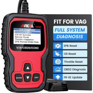 imageAncel VD500 OBD2 Scanner Diagnostic Tool for Volkswagen VW Audi Skoda Seat Diagnosis Check Engine Light EPB ABS SRS Code Reader Oil Throttle Position Adaption Brake Pad Reset