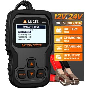 imageANCEL BT310 12V Car Battery Tester  1002000 CCA Battery Load Tester for LeadAcid ampamp Lithium Batteries Digital Analyzer Tests Cranking ampamp Charging Compatible with Car Truck Motorcycle ATV Boat